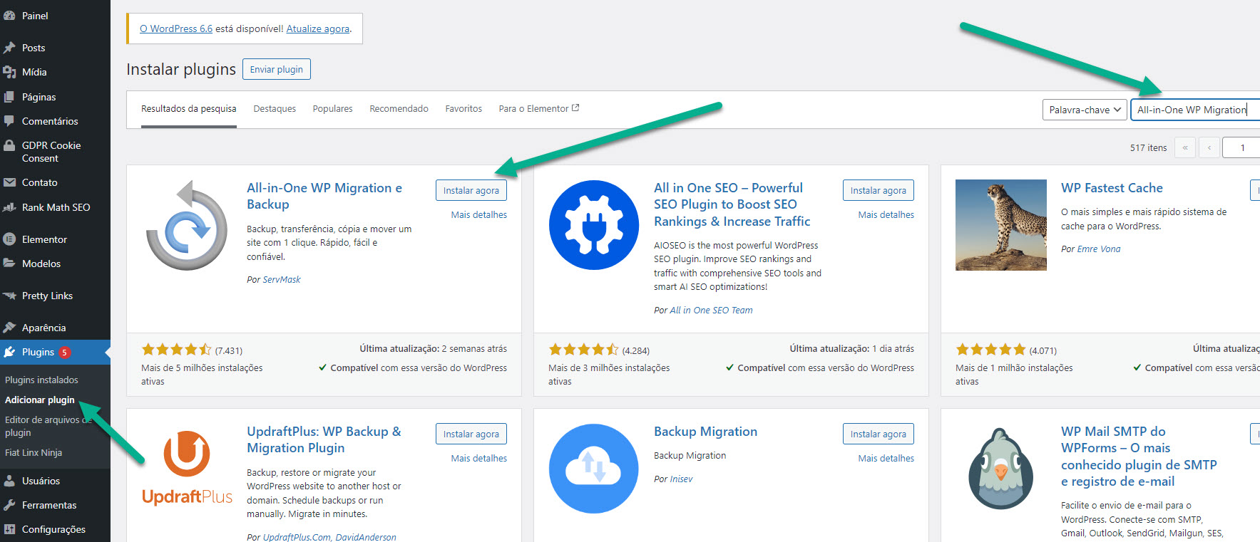 como migrar site wordpress hospedagem