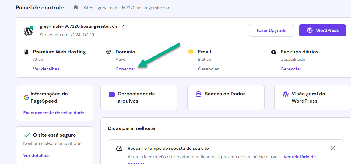 conectar dominio hostinger
